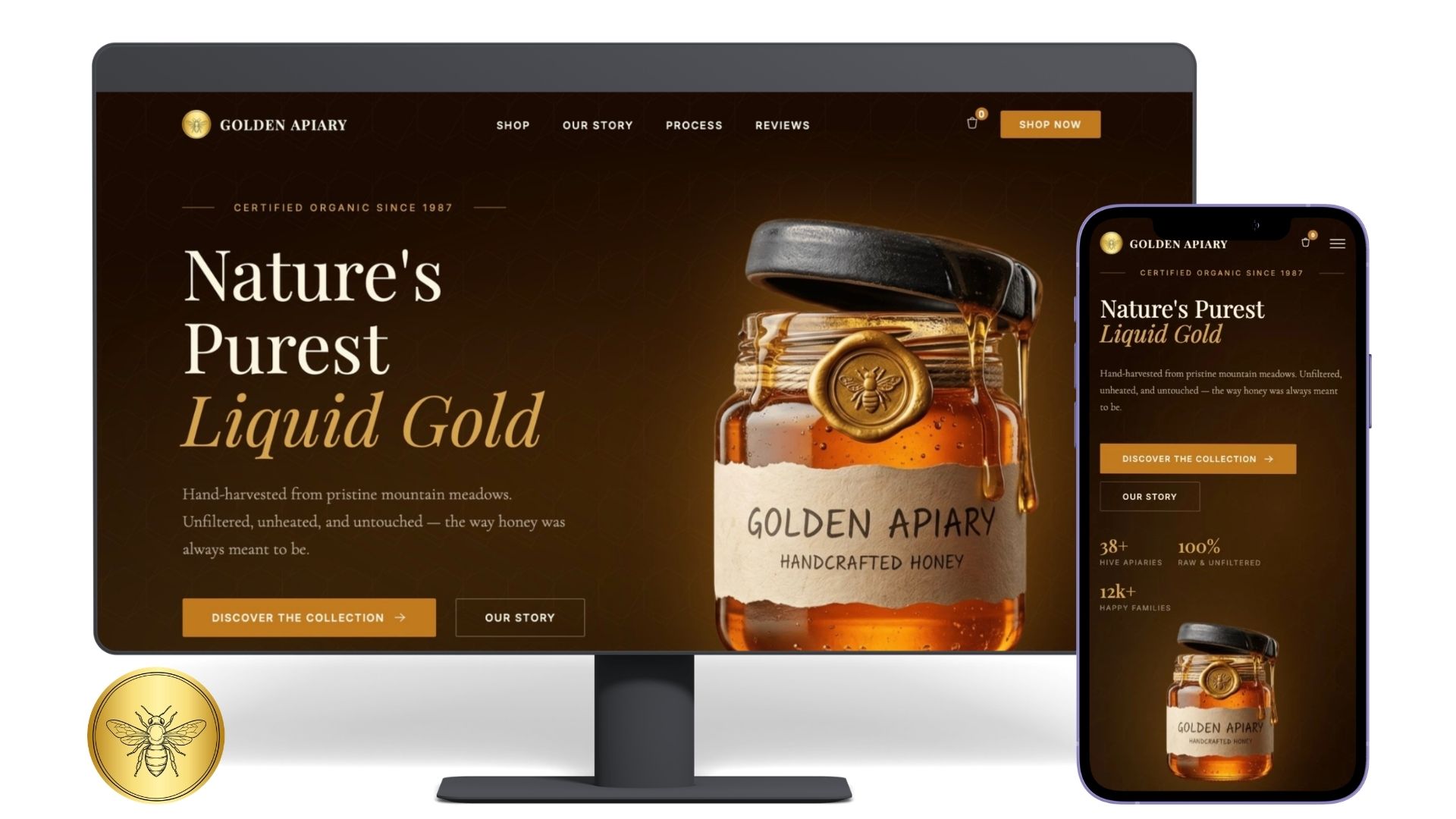 Golden Apiary — Organic Honey E-commerce